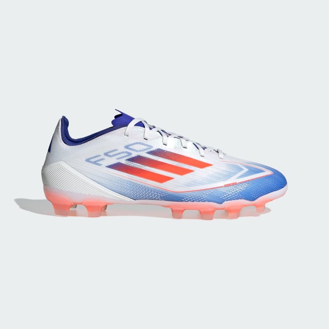 Chaussure F50 Pro Multi-surfaces cloud white / solar red / lucid blue <span itemprop=