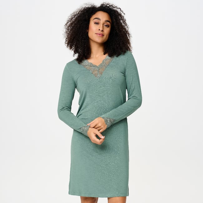 Robe courte green marl <span itemprop=