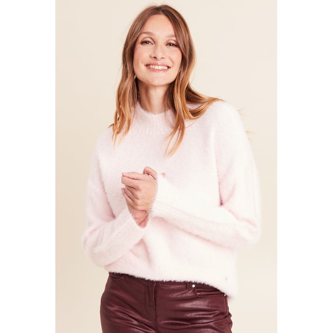 Pull col montant rose clair <span itemprop=