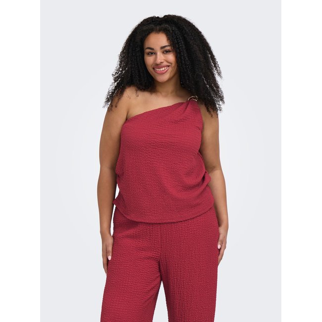 Top Asymétrique brick red <span itemprop=