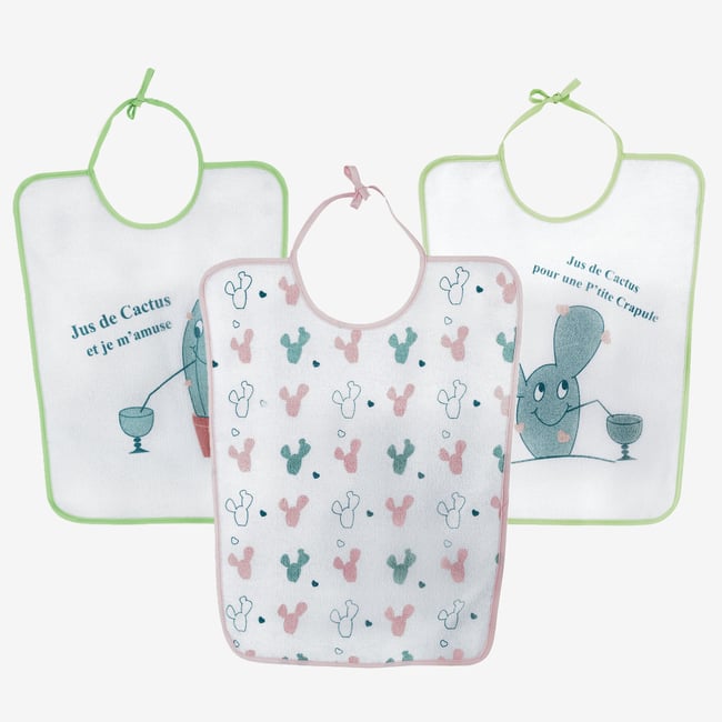 Lot de 3 bavoir bébé blanco <span itemprop=