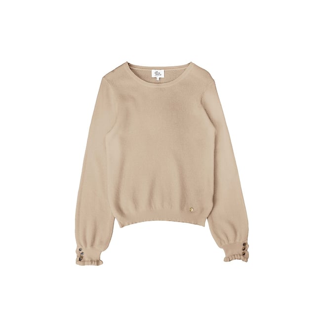 Maglione girocollo con polsini a balze, MELAKY - LA PETITE ETOILE