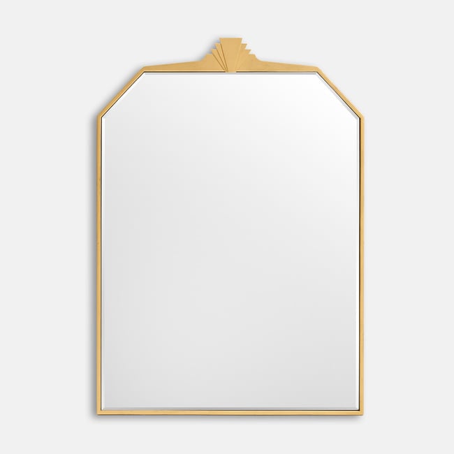 Grand miroir mural, laiton vieilli, 64 x 90 cm, OKA laiton vieilli LA REDOUTE INTERIEURS