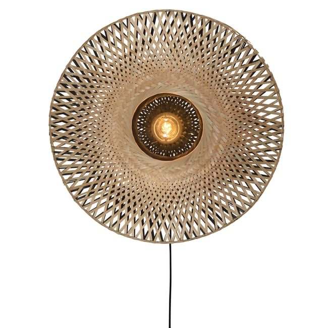 Lampe Murale Bambou KALIMANTAN Couleur naturel <span itemprop=