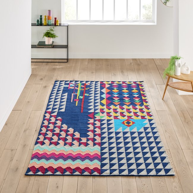 Alfombra 100% algodón multicolor <span itemprop=