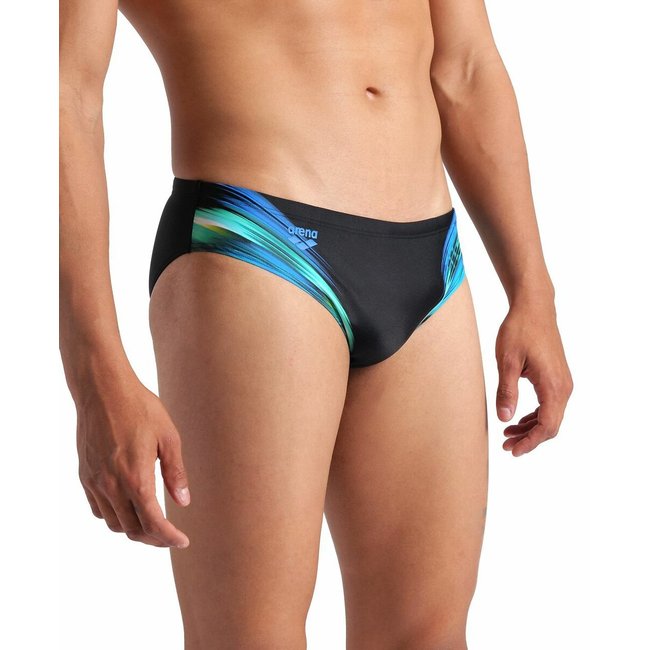 Slip de bain Breath noir/bleu <span itemprop=