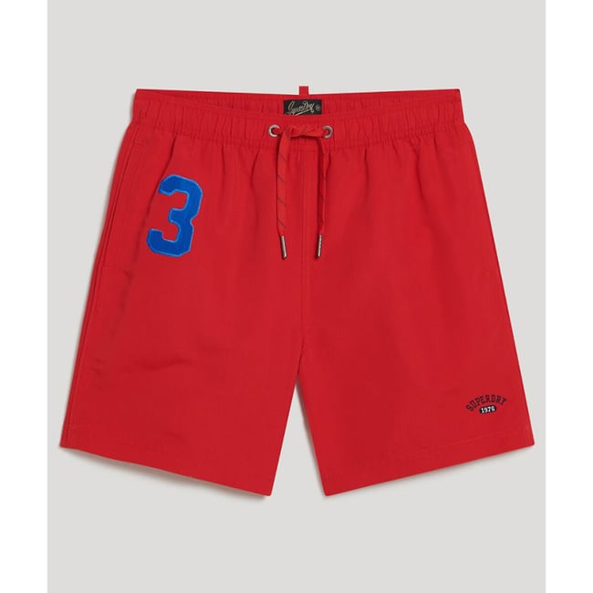 Short de bain 43 cm rouge <span itemprop=