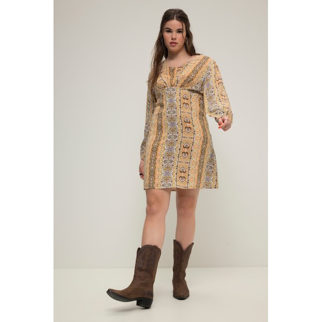 Robe mini coupe fitted à manches longues vaalea khaki <span itemprop=