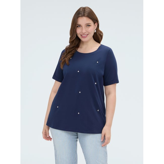 T-shirt avec breloques bleu <span itemprop=