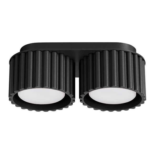 Plafonnier Aluminium Noir Gx53 2 Aura Couleur noir <span itemprop=
