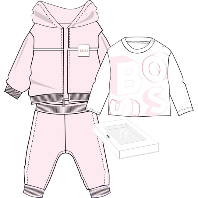 Ensemble 3 pièces baby pink <span itemprop=