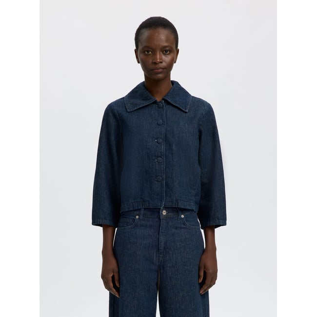 Veste En Jean dark blue denim <span itemprop=