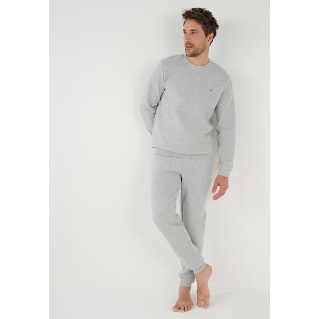 Pyjama Thermolactyl molletonné gris chiné <span itemprop=