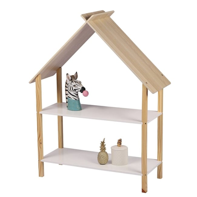 Bibliothèque enfant design maison 2 étagères Dream Couleur v002227 <span itemprop=