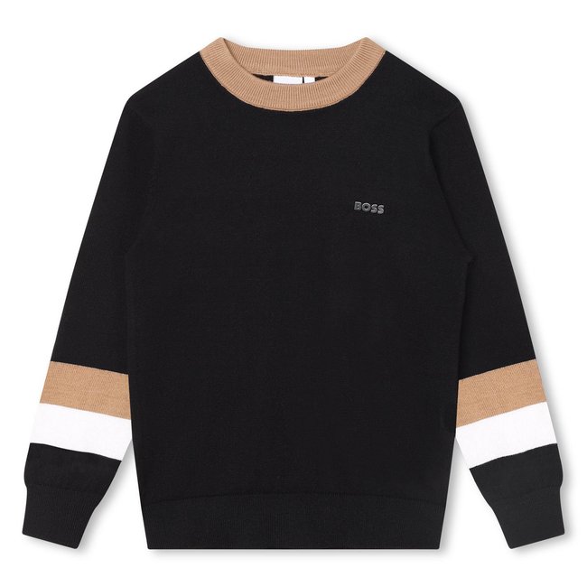 Pull en tricot imprimé black <span itemprop=