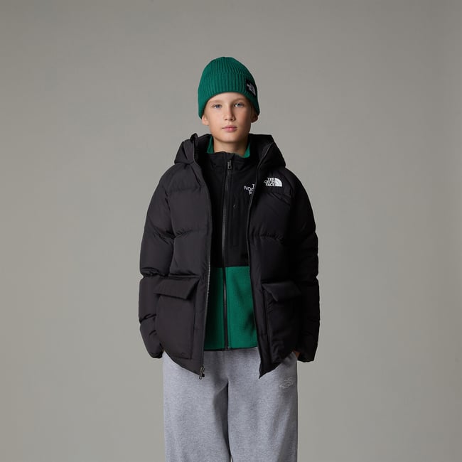Doudoune mi-longue à capuche, NORTH DOWN noir <span itemprop=