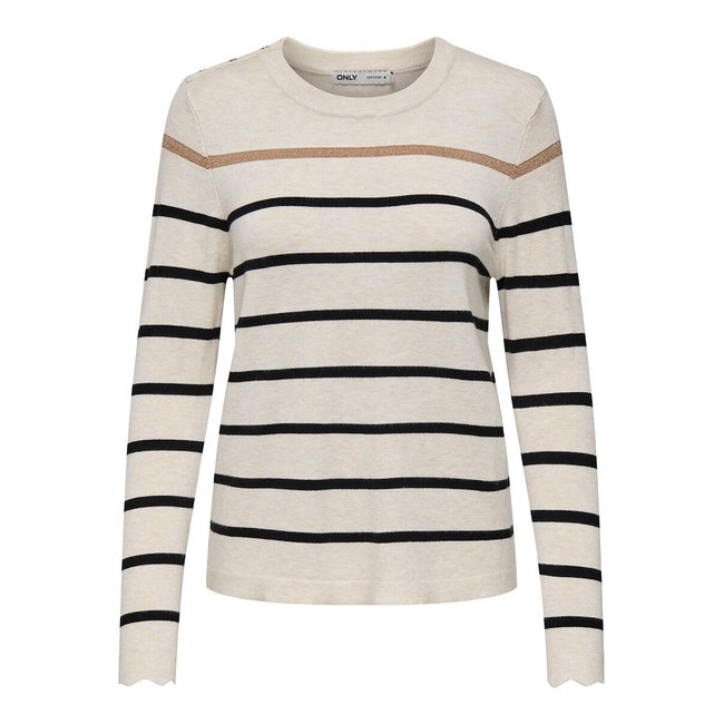 Striped Crew Neck Jumper - ONLY