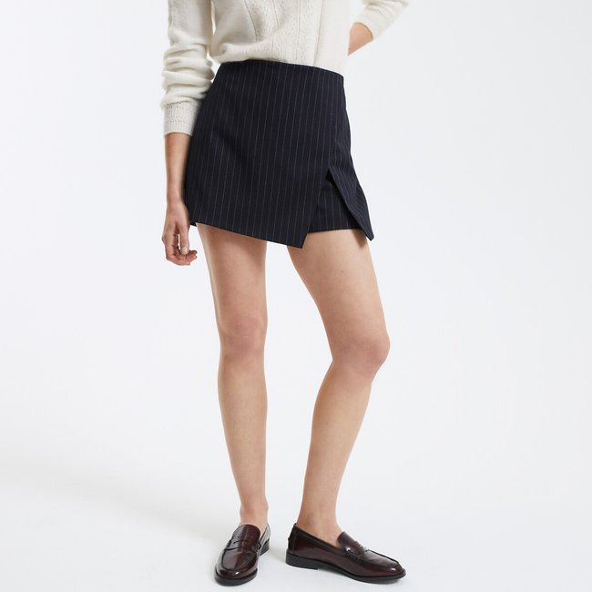 Skort mit Nadelstreifen marine/cremeweiss gestreift <span itemprop=