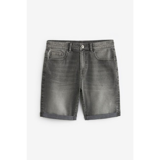 Short en jean slim stretch gris <span itemprop=