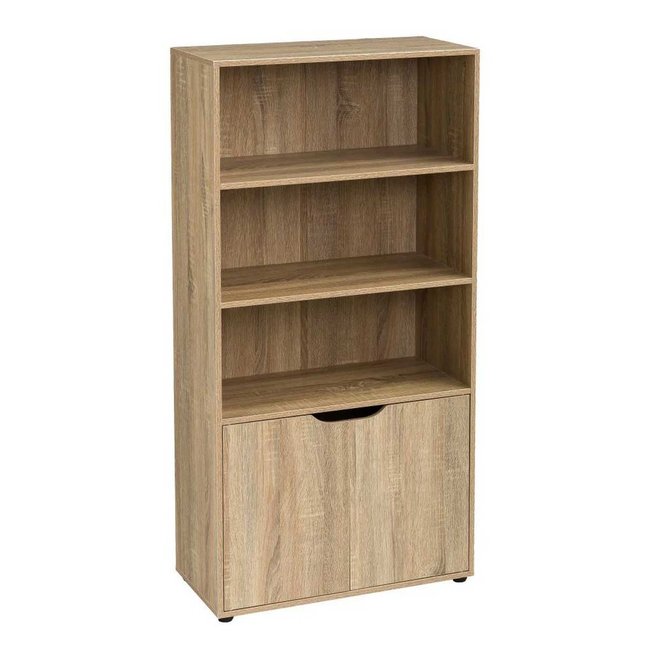 Étagère Bibliothèque avec Placard Couleur bois <span itemprop=