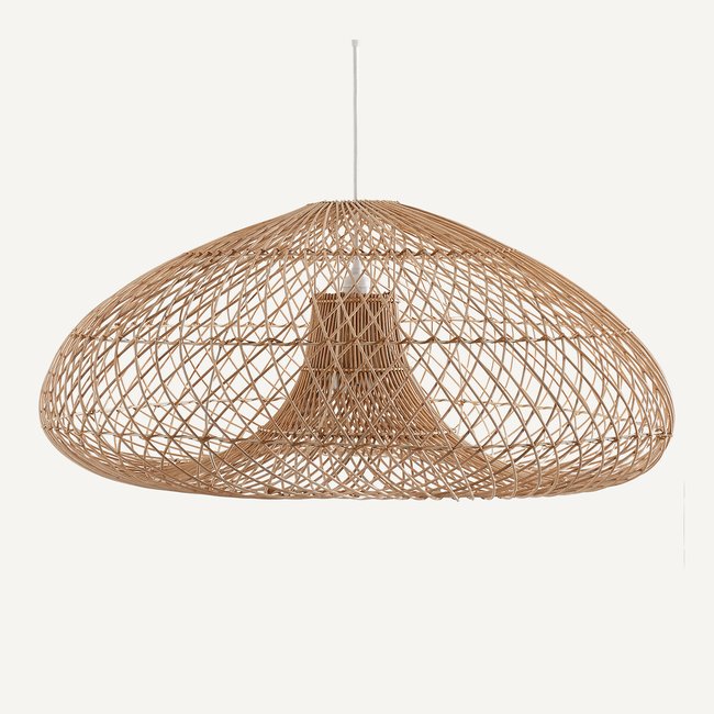 Hängeleuchtenschirm Titou, Rattangeflecht natur <span itemprop=