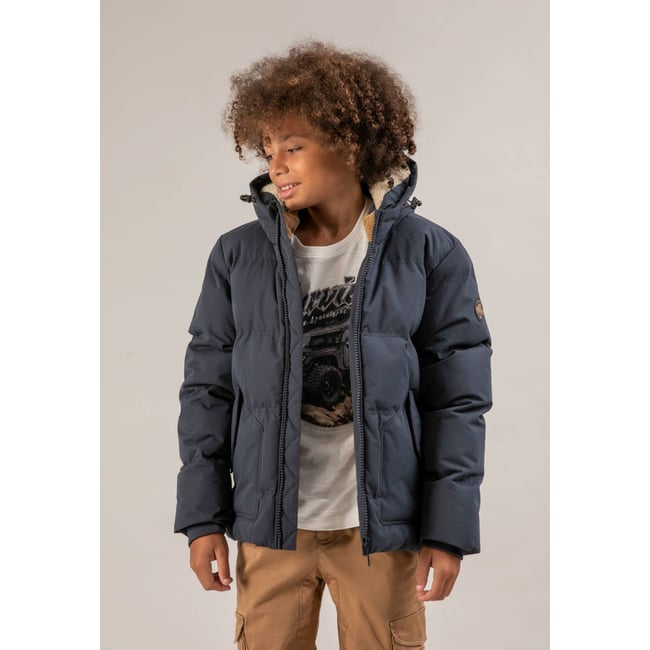 Doudoune chaude épaisse avec capuche CHICAGO marine <span itemprop=