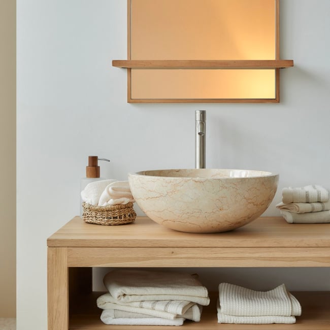 Vasque en Marbre, IBYZA Couleur beige <span itemprop=