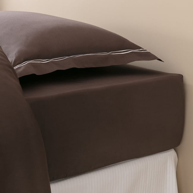Drap housse LUXE satin de coton égyptien, bonnet 36 cm - MPC MAISON