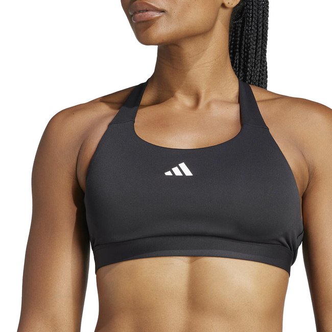 Brassiere sportivo, sostegno elevato nero adidas Performance