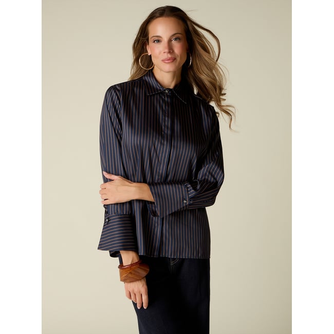 Chemise rayée bleu <span itemprop=