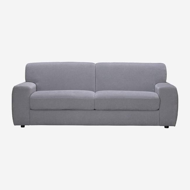 Canapé convertible - Couchage 140 cm - Matelas 13 cm OSLO Couleur gris <span itemprop=