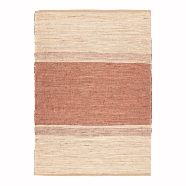 Tapis design en jute tissé main CIGALE Couleur brun naturel <span itemprop=