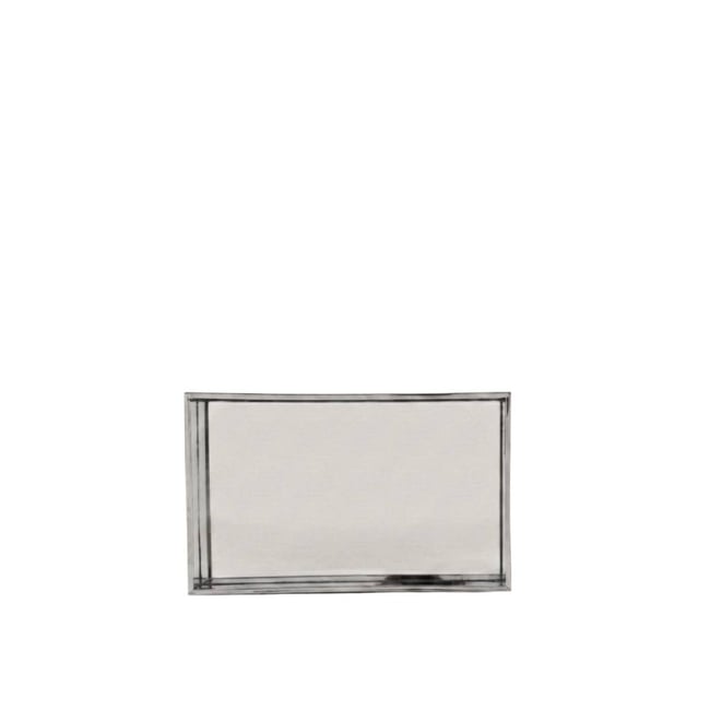 Plateau à facettes miroir 29x18cm Couleur gris <span itemprop=