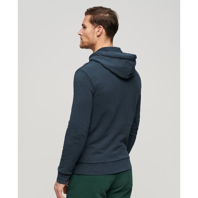 Sweat à capuche Workwear à motif floqué sur la poitrine bleu marine éclipse <span itemprop=