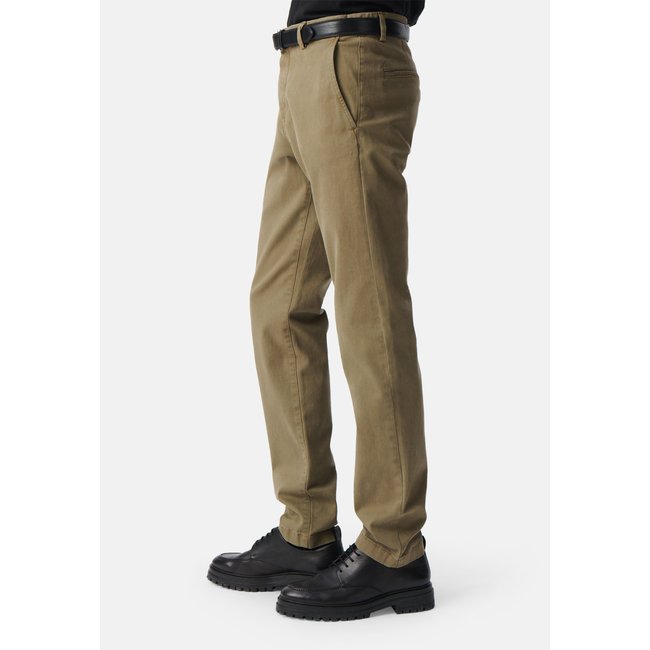 Pantalon chino SLIM vert kaki <span itemprop=
