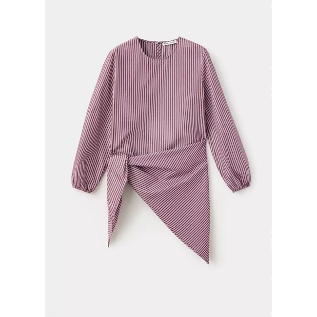 Chemise rayures bandana bordeaux <span itemprop=