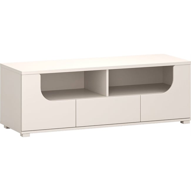 Meuble tv avec portes et tiroir collection VALLES Couleur cachemire <span itemprop=