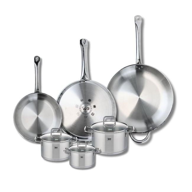 3 poêles 24/28/32cm + 3 faitouts 12/14/16cm PROFI CITRIN gris <span itemprop=