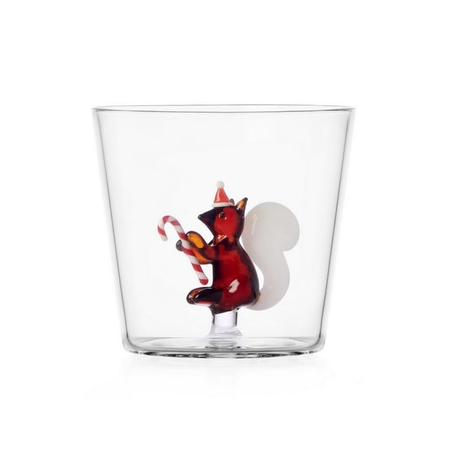 Verre à eau noël écureuil  WOODLAND TALES Couleur marron <span itemprop=