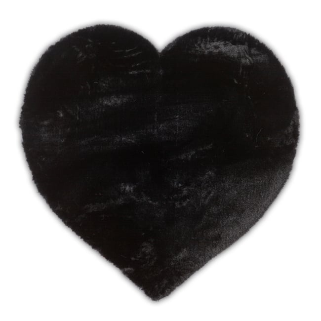 Tapis moelleux tissé en polyester - CHIARA Couleur noir <span itemprop=
