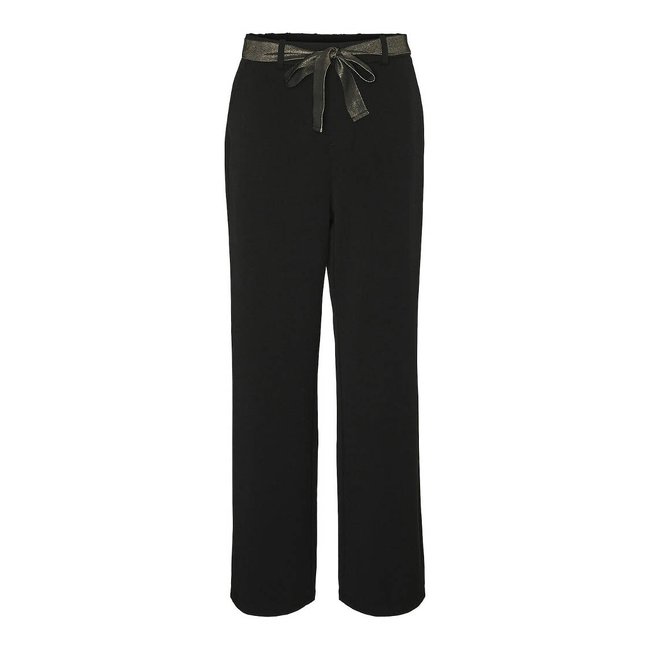 Pantaloni dritti con cintura nero VERO MODA