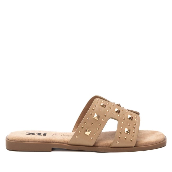 Sandale Plaine Décontractée taupe <span itemprop=