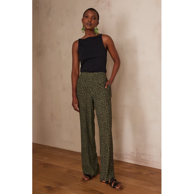 Pantalon LEANA vert <span itemprop=