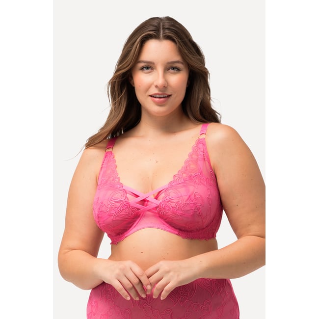 Soutien-gorge à armatures rose rouge <span itemprop=