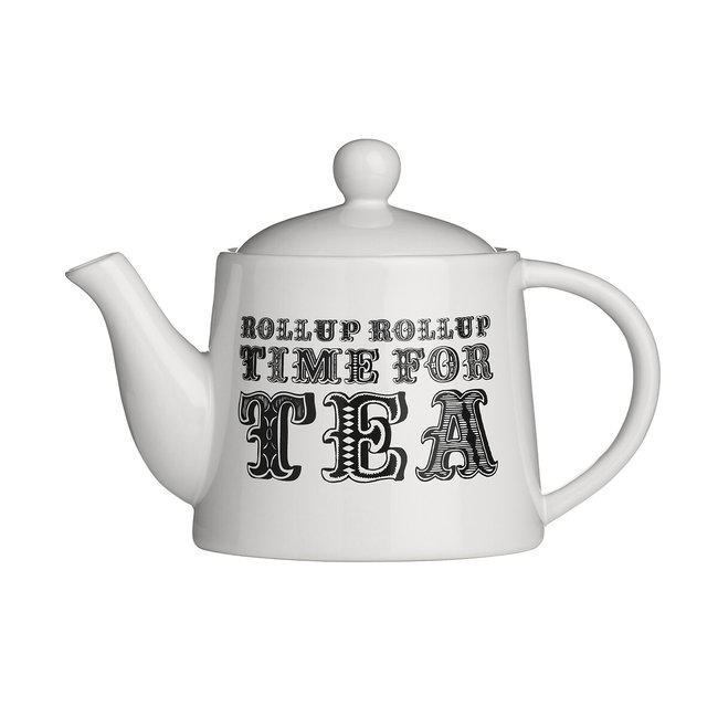 Carnival White Dolomite Teapot, white, SO'HOME