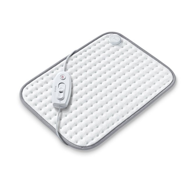 Coussin chauffant avec une surface extra moelleuse blanc <span itemprop=