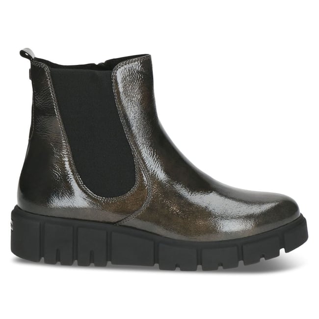 Bottine Chelsea zippée marron antilope <span itemprop=