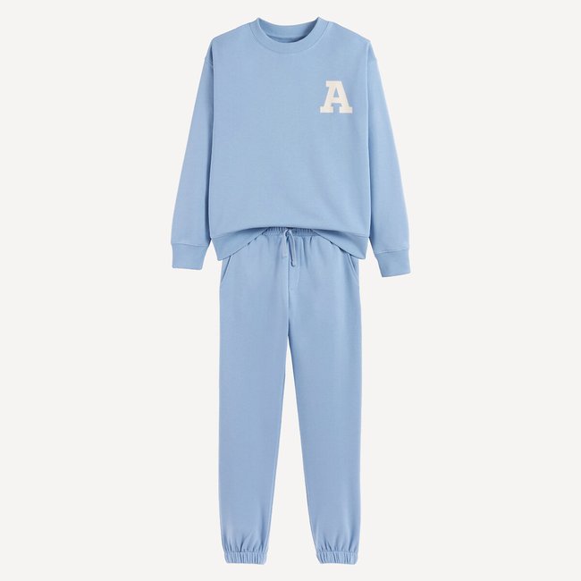 Ensemble 2 pièces en molleton, sweat col rond et pantalon de jogging - LA REDOUTE COLLECTIONS