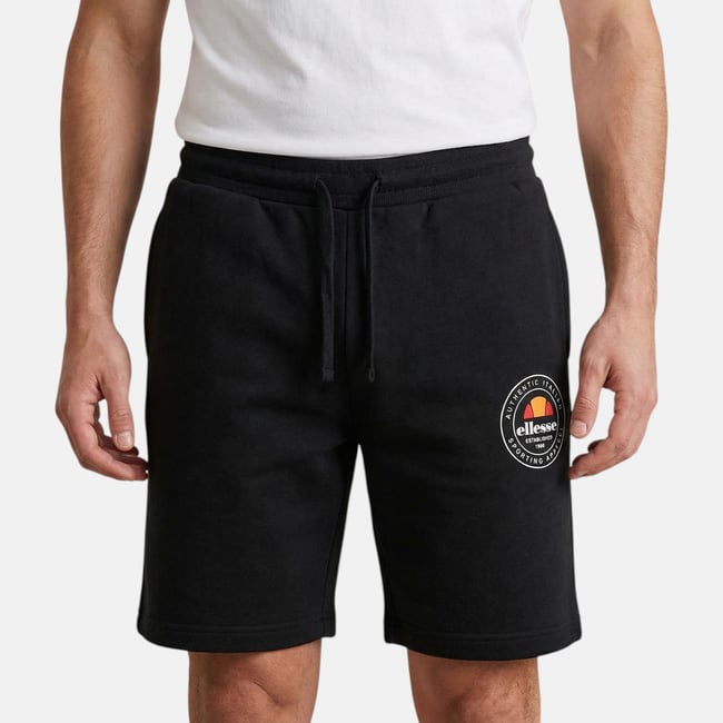 Bermuda molletonné coupe droite, taille à cordon SUMMER noir <span itemprop=