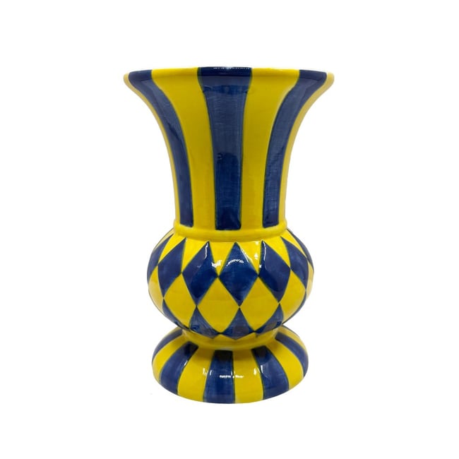 Vase Pop bleu jaune 18   - POP Couleur multicolore <span itemprop=